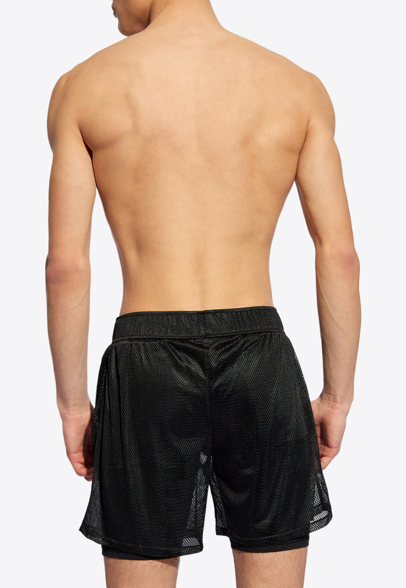 Balmain Layered Perforated Swim Shorts