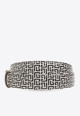 Balmain Logo Monogram Leather Belt