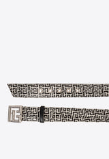 Balmain Logo Monogram Leather Belt