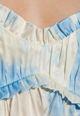 GANNI Cloud Print Mini Dress Blue F9150 6757-033