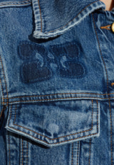 GANNI Logo Denim Jacket Blue J1436 6699-566
