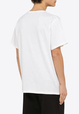 Alexander McQueen Abstract Print Crewneck T-shirt White 781988QTABA/O_ALEXQ-0909