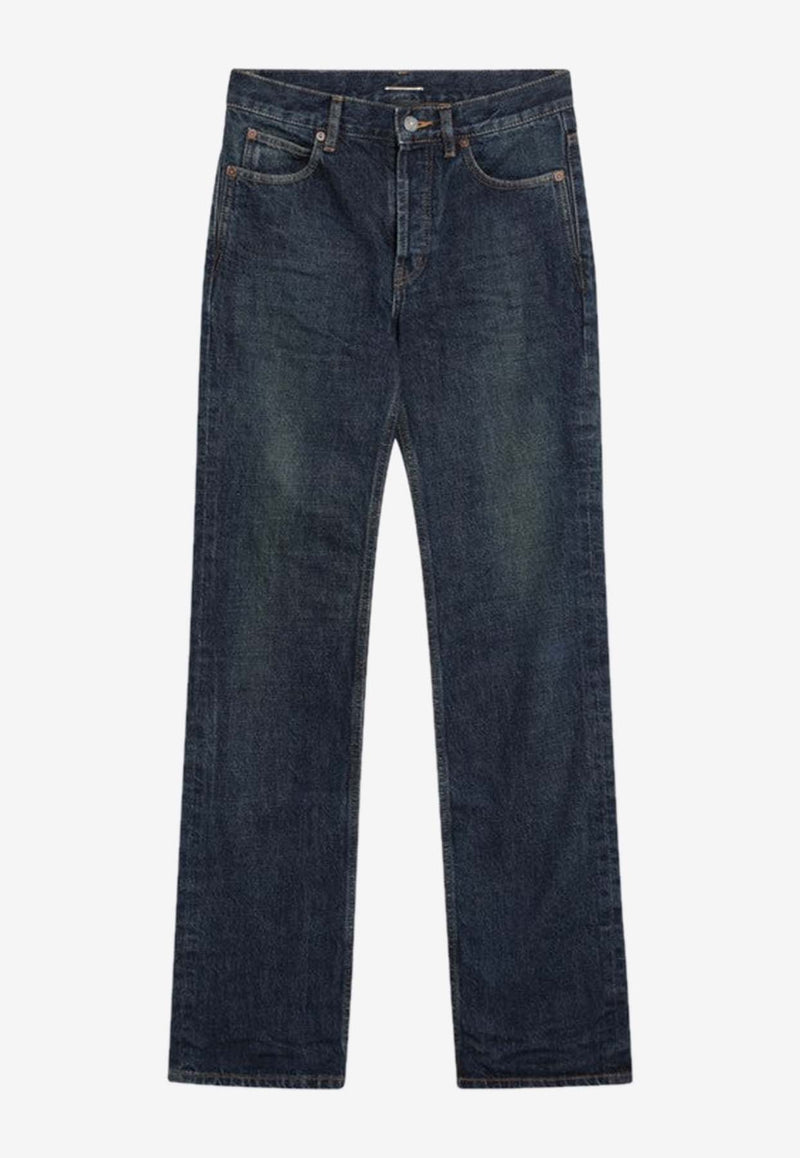 Saint Laurent Nico Straight-Leg Jeans Blue 782393Y10VG/R_YSL-4430