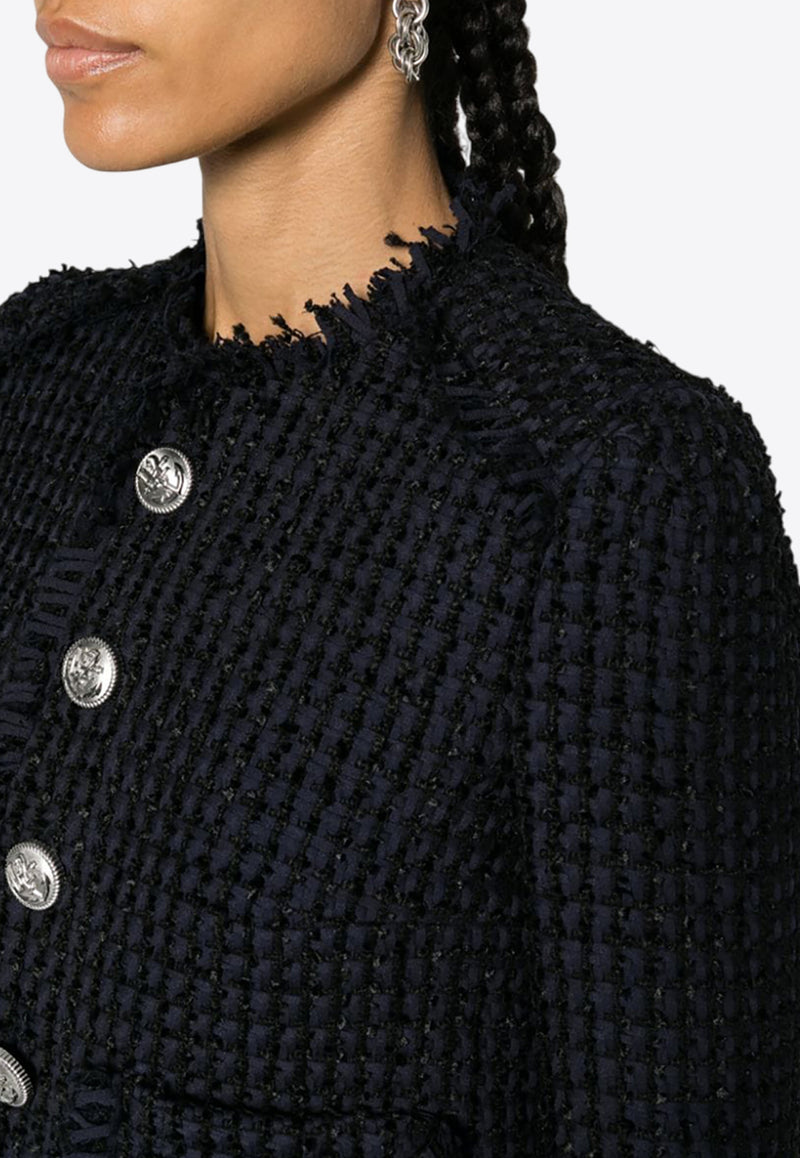 Dsquared2 Lower Manhattan Bouclé Jacket Navy S75BN0868S78504_524