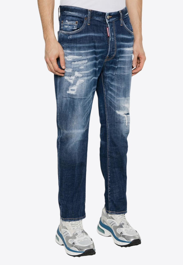 Dsquared2 Cast Wash Bro Ripped Jeans Blue S71LB1366S30342_470