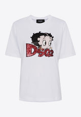 Dsquared2 Betty Boop Easy Fit T-shirt White S75GD0407S24668_100