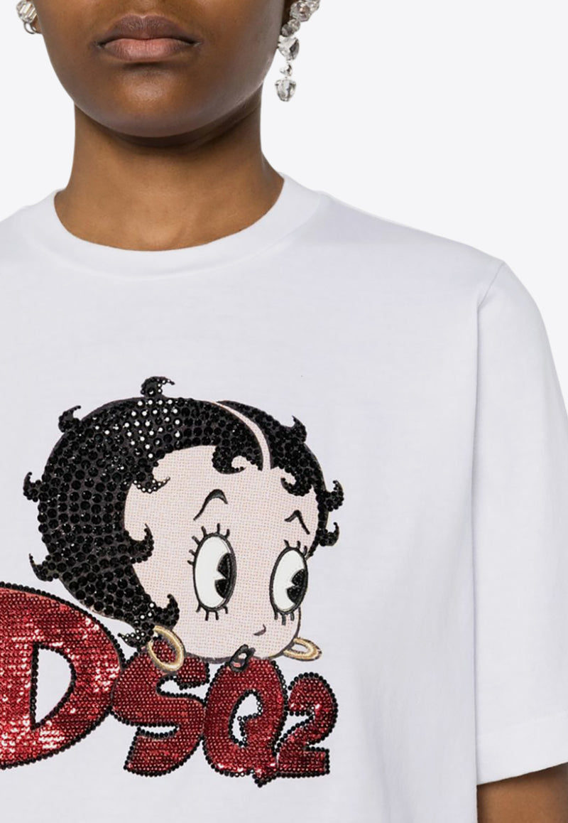 Dsquared2 Betty Boop Easy Fit T-shirt White S75GD0407S24668_100