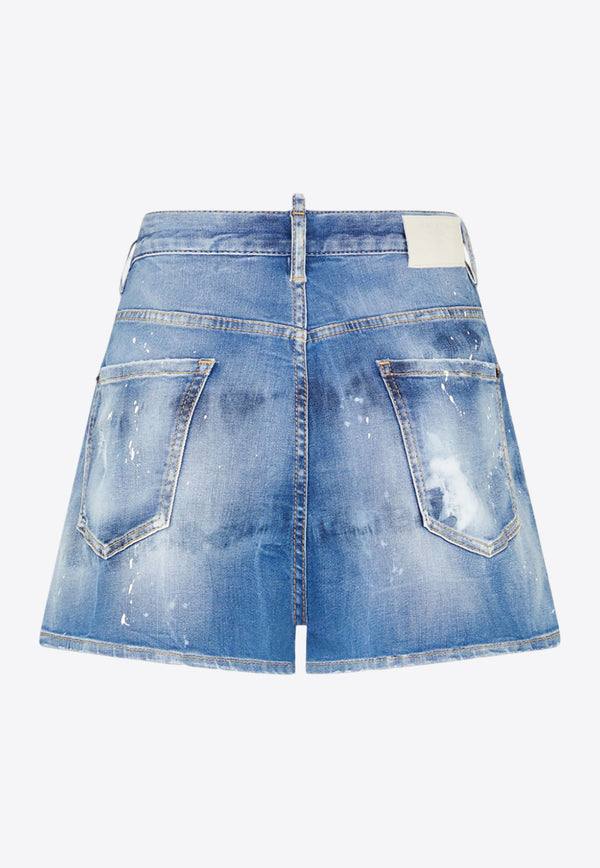 Dsquared2 Medium Worn Out Booty Wash Denim Shorts Denim S75MU0459S30789_470