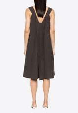 P.A.R.O.S.H Sleeveless V-neck Dress Brown D725374CANYOX24_086