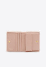 Prada Small Saffiano Logo Bi-Fold Wallet Pink 1MV204QHH_F0236