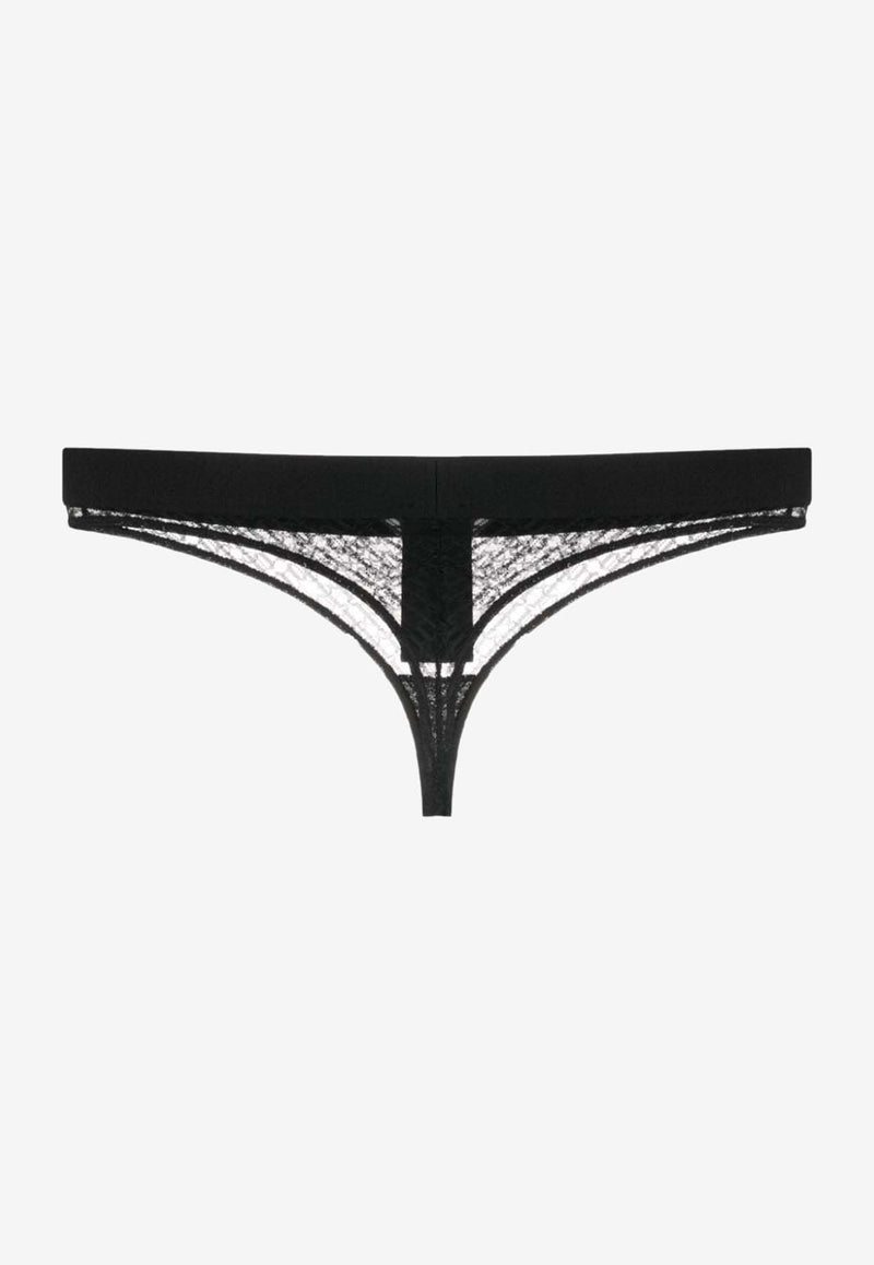 Palm Angels Logo Waistband Lace Thong Black PWUF008F23FAB001_1010