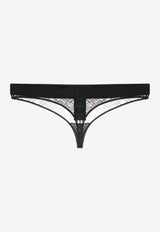 Palm Angels Logo Waistband Lace Thong Black PWUF008F23FAB001_1010