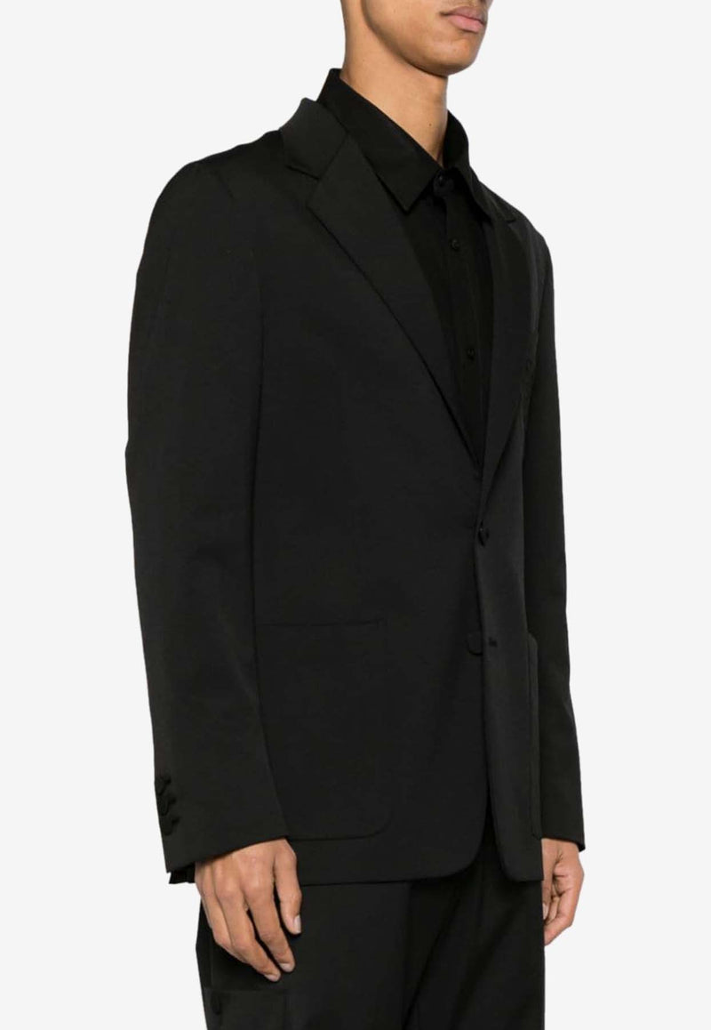 Palm Angels Single-Breasted Twill Blazer Black PMEN044R24FAB001_1010