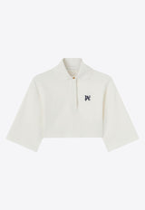 Palm Angels PA Monogram Cropped Polo T-shirt Off-white PWGB012S24FAB001_0310