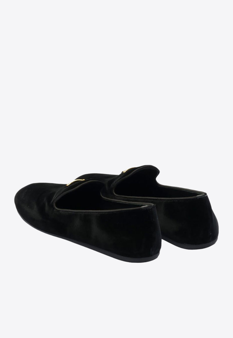 Prada Triangle Logo Velvet Loafers Black 1S387NFD005068_F0002