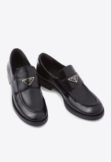 Prada Triangle Logo Leather Loafers Black 1D329NF025055_F0002