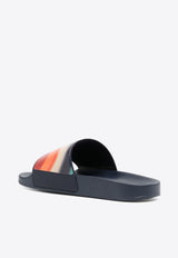 Paul Smith Striped Rubber Slides Multicolor W1SNYR04KRUB_90