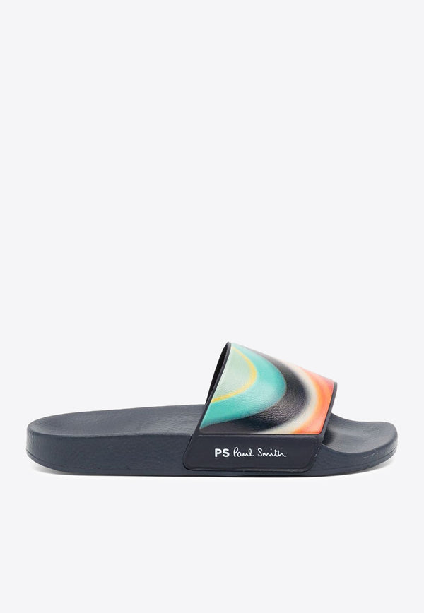 Paul Smith Striped Rubber Slides Multicolor W1SNYR04KRUB_90