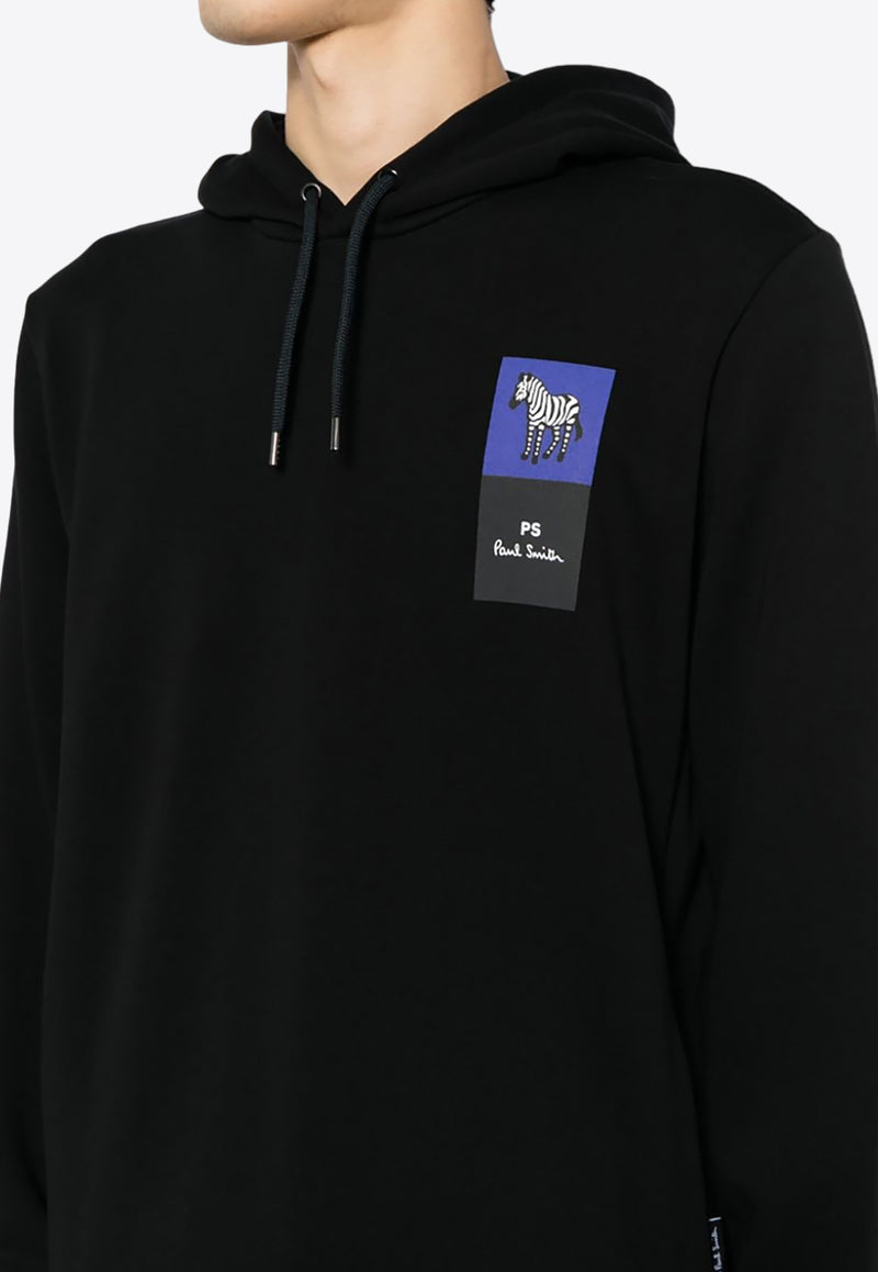 Paul Smith Logo Print Drawstring Hoodie Black M2R694RMP4542_79