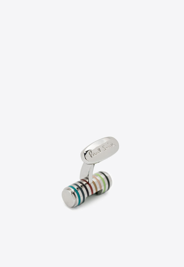 Paul Smith Artist Stripe Cufflinks Silver M1ACUFFMSPIRI_96