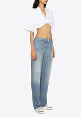 Palm Angels Knee-Panel Faded Jeans Light Blue PWYA034S24DEN001_4040