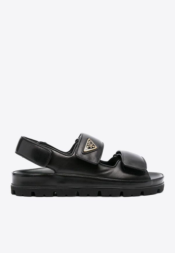 Prada Padded Nappa Leather Sandals Black 1X416NF020038_F0002