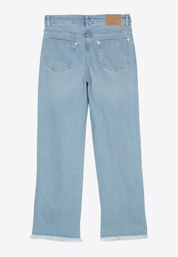 Paul Smith Logo Patch Straight-Leg Jeans Sky Blue W2R312TM21404_LT