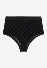 Palm Angels Monogram Jacquard Lace Briefs Black PWUC005S24FAB001_1010