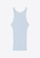 Re/done Ribbed Tank Top Light Blue R2402WRIBTNKD_BABY BLUE