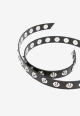 The Attico Studded Calf Leather Belt Black 241WKE16L019SN_100