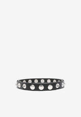 The Attico Studded Calf Leather Belt Black 241WKE16L019SN_100