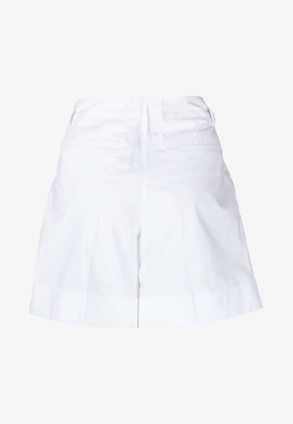 P.A.R.O.S.H Poplin Tailored Shorts  White D210114CANYOX24_001