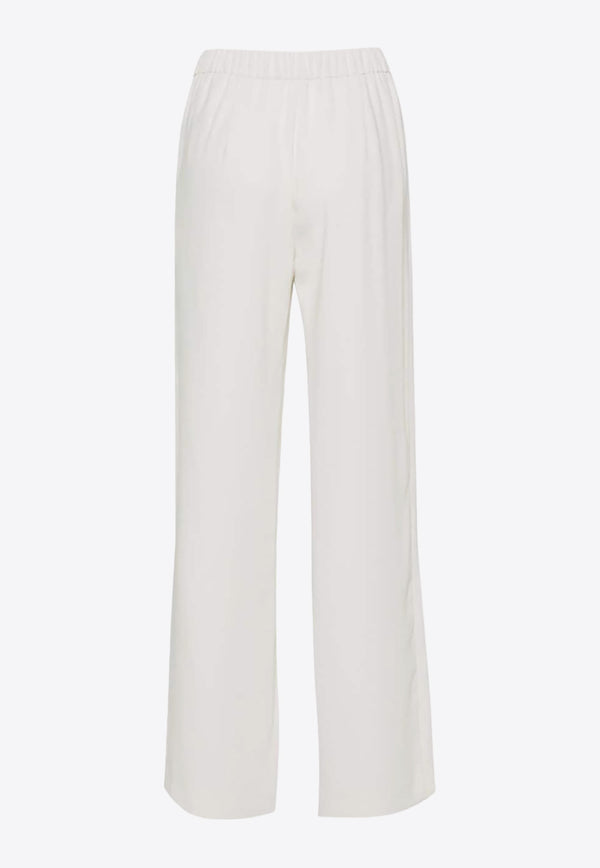 P.A.R.O.S.H Classic Crepe Straight Pants White D231087PANTY24_002