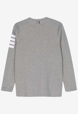 Thom Browne 4-bar Stripes Long-Sleeved T-shirt Gray MJS245A07323_055