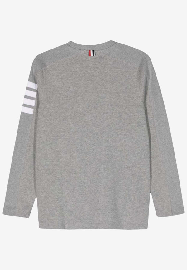 Thom Browne 4-bar Stripes Long-Sleeved T-shirt Gray MJS245A07323_055