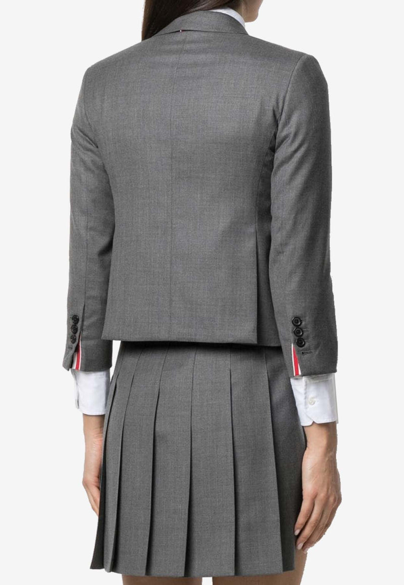 Thom Browne Single-Breasted Wool Blazer Gray FBC010V00626_035