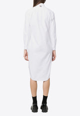 Thom Browne Name Tag Patch Shirt Dress White FDS001EF0313_100