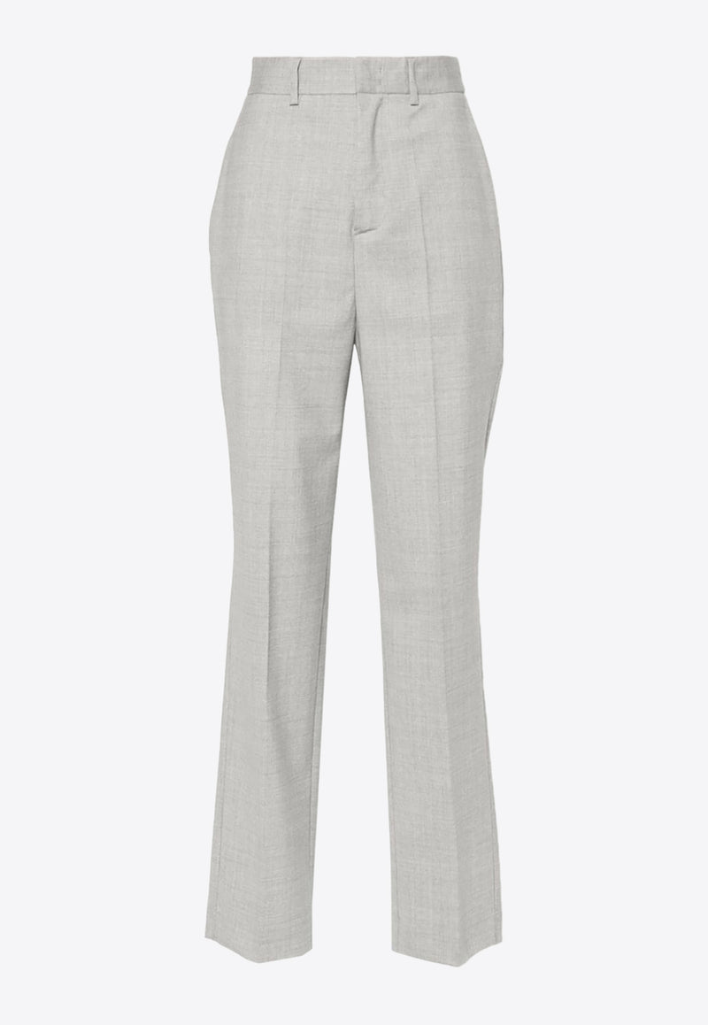 P.A.R.O.S.H High-Waist Tailored Wool Pants Gray D232284LILLE_018