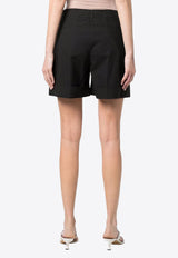 P.A.R.O.S.H Tailored Pleated Shorts Black D210114CANYOX24_013