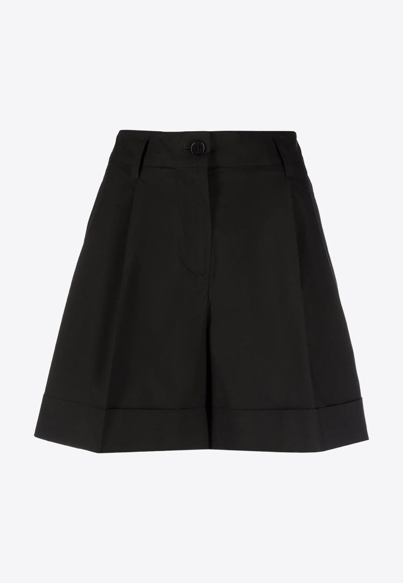 P.A.R.O.S.H Tailored Pleated Shorts Black D210114CANYOX24_013