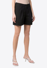 P.A.R.O.S.H Tailored Pleated Shorts Black D210114CANYOX24_013