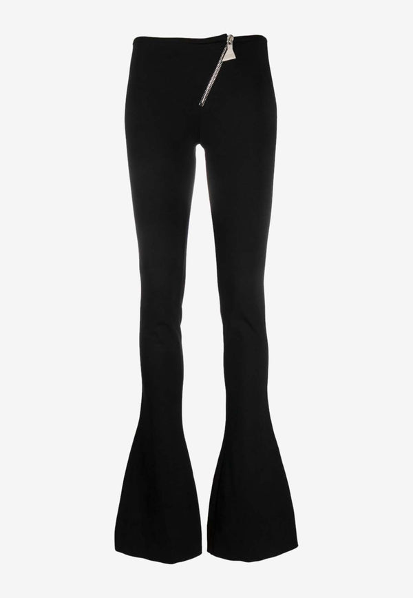 The Attico Zip Embellished Flared Pants Black 241WCP153RY02_100