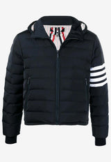 Thom Browne 4-bar Stripes Zip-Up Down Jacket Blue MJD087X07259_415