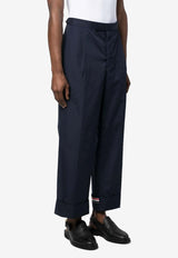 Thom Browne Signature Stripe Wide-Leg Pants Blue MTC162E04502_415