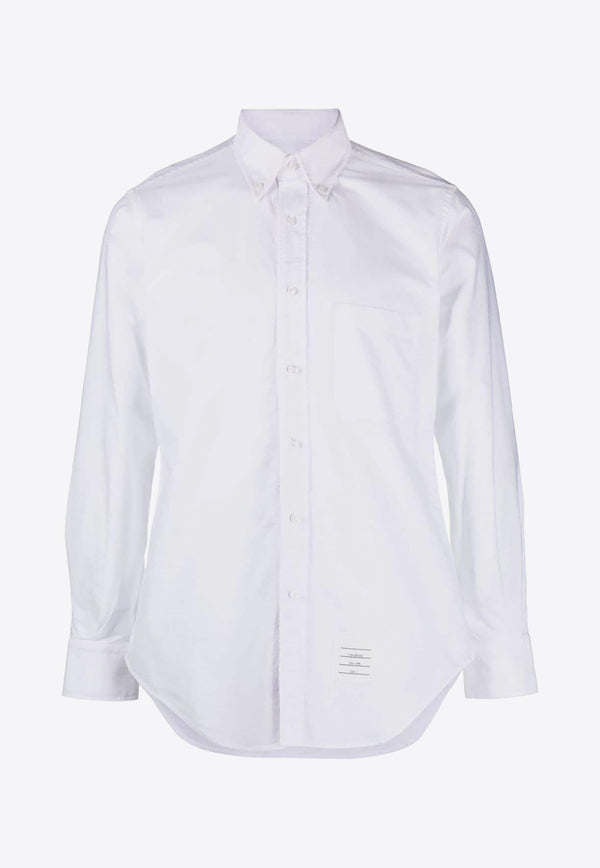 Thom Browne Name Tag Patch Oxford Shirt White MWL010EF0313_100