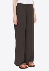 P.A.R.O.S.H Elasticated Straight Pants Brown D232297CANYOX24_086