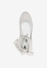 The Attico Cloe Calf Leather Ballet Flats White 242WS793L001_001