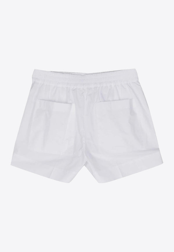 P.A.R.O.S.H Elasticated Poplin Shorts White D210149CANYOX24_001