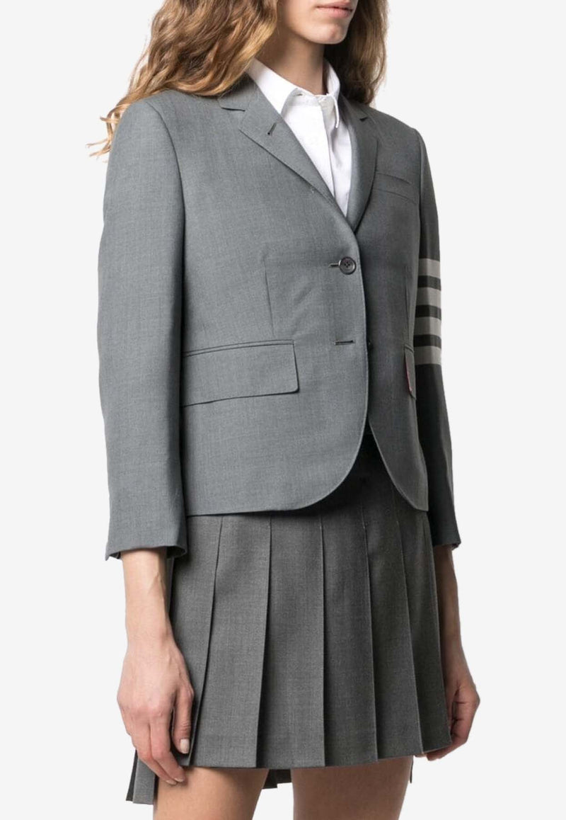 Thom Browne 4-bar Stripes Single-Breasted Wool Blazer Gray FBC010V06146_035