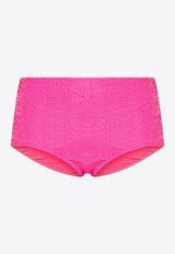 P.A.R.O.S.H Sequined High-Waist Bikini Bottom Pink D210554GARBO24_102